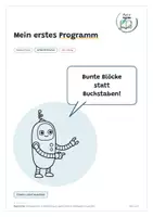 Vorschau - Arbeitsblätter - Mein erstes Programm mit ScratchJr - Deckblatt