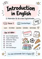 Vorschau - Arbeitsblätter - Vorstellen auf Englisch – Klasse 5 | Introduction | 11 Materialien für die ersten Englischstunden zum Schulstart - Deckblatt