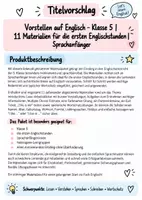 Vorschau - Arbeitsblätter - Vorstellen auf Englisch – Klasse 5 | Introduction | 11 Materialien für die ersten Englischstunden zum Schulstart - Seite 1