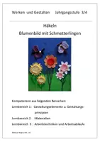 Vorschau - Stundenentwürfe - Häkeln - feste Maschen - Blumenwiese - Deckblatt