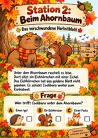 Vorschau - Arbeitsblätter - Das Capybara führt durch den Herbst - Lesespaziergang 2.+ 3. Klasse - Seite 2