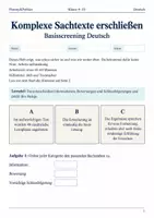 Vorschau - Arbeitsblätter - Basisscreenings Deutsch Mathe Englisch Klasse 9–10 - Seite 1