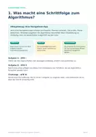 Vorschau - Arbeitsblätter - Algorithmen – Ablaufpläne & Pseudocode Challenge | Sek I - Seite 1