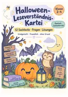 Vorschau - Stundenentwürfe - Halloween Leseverständnis-Kartei: 12 Sachtexte mit Fragen & Lösungen | Klasse 3–4 - Deckblatt