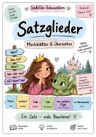 Vorschau - Unterrichtsreihen - Satzglieder einfach verstehen – Komplettpaket Klasse 5/6 | Differenziert + DaF/DaZ + Lösungen + Test - Deckblatt