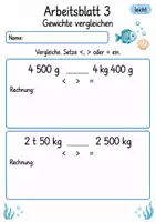 Vorschau - Arbeitsblätter - Größen vergleichen Klasse 4 | Mathematik Klasse 4 | 10 Arbeitsblätter als PDF - Seite 3