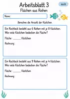 Vorschau - Arbeitsblätter - Flächeninhalt vorbereiten Klasse 4 | Mathematik Klasse 4 | 10 Arbeitsblätter als PDF - Seite 3