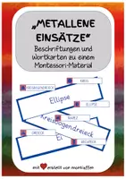 Vorschau - Bildkarten - Metallene Einsätze - Beschriftung und Wortkarten - Montessorimaterial - Deckblatt
