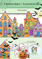 Vorschau - Arbeitsblätter - Kunst Halloween / Ausmalbilder / Fensterdeko / Grundschule / KITA - Deckblatt