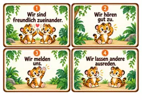 Vorschau - Poster - Klassenregeln - Klassentier Tiger - Tigerklasse - Seite 2