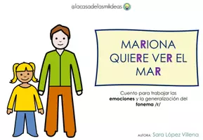 Vista previa - Refuerzo / NEE / Materiales de apoyo - Cuento fonema R suave "Mariona quiere ver el mar" - página 1