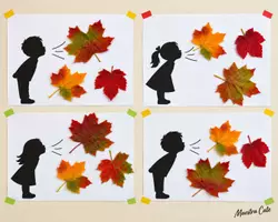 anteprima - Materiale per pittura e bricolage - VETRATE AUTUNNO SOFFIO FOGLIE - Pagina 1