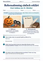 Vorschau - Arbeitsblätter - Reformationstag einfach erklärt - Deckblatt