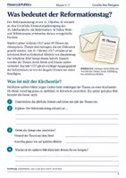Vorschau - Arbeitsblätter - Reformationstag einfach erklärt - Seite 1