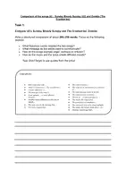 Vorschau - Arbeitsblätter - Writing a Comparison: Zombie and Sunday Bloody Sunday (Ireland) - Deckblatt