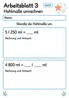 Vorschau - Arbeitsblätter - Lernzielkontrolle Größen Klasse 4 | Mathematik Klasse 4 | 10 Arbeitsblätter als PDF - Seite 3