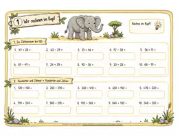 Vorschau - Unterrichtsreihen - Rechenkartei Klasse 3 – Mathe Freiarbeit & Wiederholung | Zoo-Rechen-Safari Sommer - Fit für Klasse 4 - Seite 3