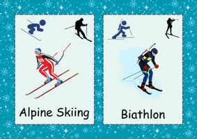 Vorschau - Stationenlernen - Winter Sports & Para Sports: Flashcards - Seite 1
