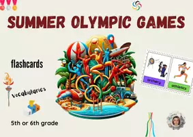 Vorschau - Stationenlernen - Summer Sports Flashcards | Englisch (4-7) - Deckblatt
