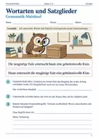Vorschau - Arbeitsblätter - Wortarten und Satzglieder Rätsel Klasse 5–6 - Deckblatt