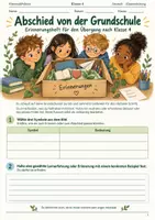 Vorschau - Arbeitsblätter - Abschied von der Grundschule Erinnerungsheft für Klasse 4 - Deckblatt