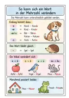 Vorschau - Stundenentwürfe - Einzahl - Mehrzahl. Tafelmaterial zur Einführung - Seite 2