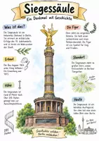 Vorschau - Arbeitsblätter - Lernplakat + AB mit Fragen zum Thema "Siegessäule" + Lösungsblatt + Infografik - Deckblatt