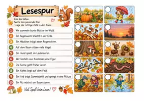 Vorschau - Arbeitsblätter - Lesespur Herbst 3-fach differenziert Kieler Leseaufbau - Seite 2