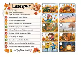 Vorschau - Arbeitsblätter - Lesespur Herbst 3-fach differenziert Kieler Leseaufbau - Seite 3