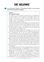 Vorschau - Arbeitsblätter - Sportbiologische Grundlagen ⎮ Skelettsystem - Gelenke - Sachtext mit Aufgaben für Klasse 10 bis 13 - Seite 1