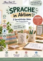 Vorschau - Fördermaterial/Inklusion - Sprache in Aktion ♡ 2 Sprachförder-Ideen zum Ausprobieren | FREEBIE - Deckblatt