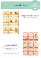 Vorschau - Spiele - Lesespiel Herbst (Ich habe - wer hat / Rätsel) - Deckblatt