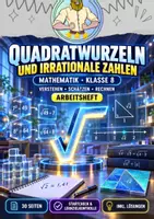 Vorschau - Arbeitsblätter - Quadratwurzeln & irrationale Zahlen | Klasse 8 - Deckblatt