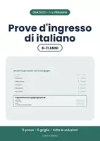 anteprima - Esercizi - ✅ Prove d'ingresso di italiano classi prima-quinta - Pagina di copertina