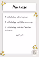 Vorschau - Arbeitsblätter - Malunterlage für den Kunstunterricht - Seite 1