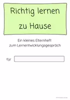 Vorschau - Fördermaterial/Inklusion - Lernentwicklungsgespräch für Klasse 2-6 | Lernen Lernen, KInder Eltern Gespräch (KEL), Elternarbeit , Elternkooperation, Sprechstunde • Heft für Eltern - Seite 1
