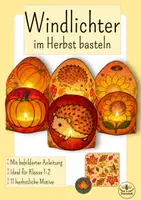 Vorschau - Mal- und Bastelvorlagen - Kunst Herbst Grundschule - Windlichter basteln - Kunst Klasse 1, Klasse 2, Klasse 3 - Deckblatt