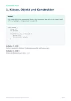 Vorschau - Arbeitsblätter - Java OOP – Klassen & Konstruktoren - Seite 1