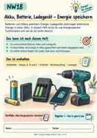 Vorschau - Stundenentwürfe - Akku, Batterie & Ladegerät: Energie speichern | AV/Berufskolleg, 3 Niveaus - Deckblatt