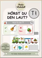 Vorschau - Arbeitsblätter - Klettaufgabe: Hörst du den Laut? T t – Laut hören & Lautposition bestimmen | Lautgebärden - Deckblatt