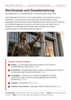 Vorschau - Stundenentwürfe - Rechtsstaat und Gewaltenteilung (Wirtschaft-Politik, Kl. 9/10) - Deckblatt