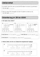 Vorschau - Arbeitsblätter - Kleine Lernstandserhebung Anfang 4. Klasse - Mathe - Seite 3