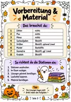 Vorschau - Stundenentwürfe - Halloween Mathe Stationenlernen Klasse 1–3 – Rechnen, Größen, Muster, Geometrie & Knobeln | differenziert | Zahlenraum 10 - 100 | mit Lösungen - Seite 2