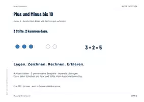 Vorschau - Unterrichtsreihen - Zahlen verstehen bis 10 – Materialpaket Klasse 1 | Mengen, Zahlzerlegung, Rechengeschichten - Seite 1