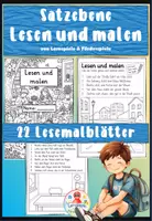 Vorschau - Arbeitsblätter - Lesen und malen auf Satzebene - Leseförderung - Deckblatt