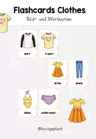 Vorschau - Bildkarten - Flashcards Clothes - Bild- und Wortkarten - Deckblatt