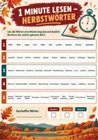 Vorschau - Arbeitsblätter - Leseförderung - 1 Minute lesen (Herbst) - Seite 2