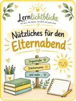 Vorschau - Arbeitsblätter - Nützliches für den Elternabend inklusive Orgastraße - Deckblatt