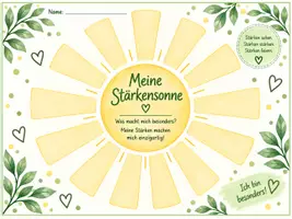 Vorschau - Arbeitsblätter - Meine Stärkensonne Meine Stärken erkennen Elternabend - Seite 1