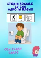 anteprima - storia sociale in caa vado in bagno + flash cards - Pagina di copertina